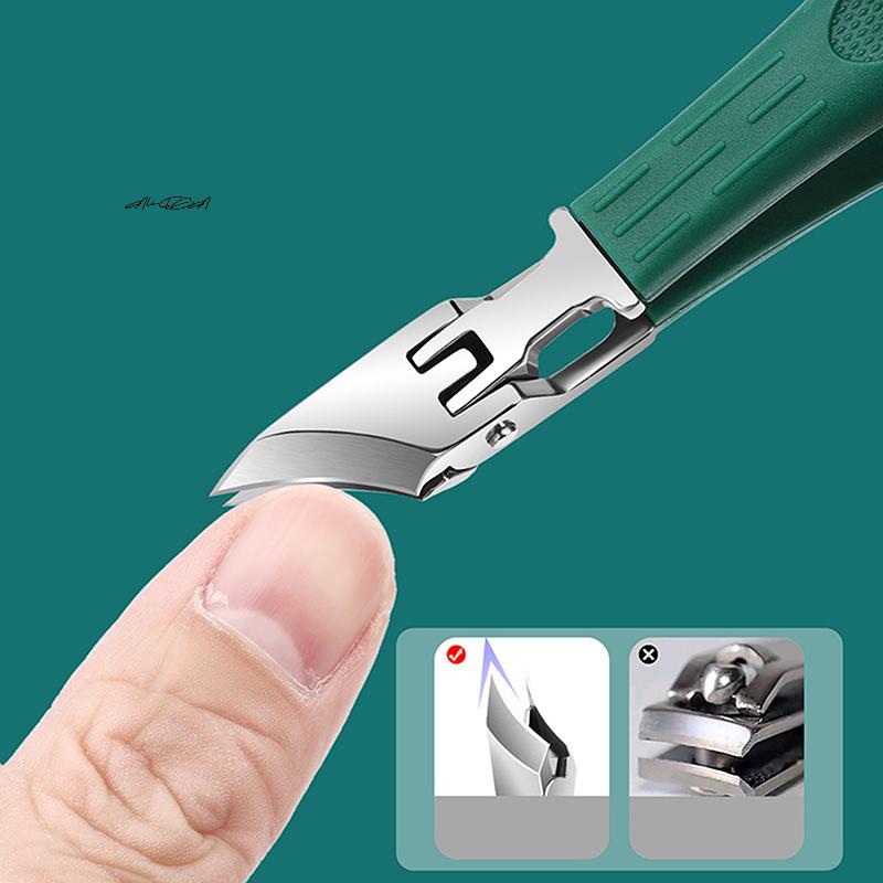 Anti-Splash Pointed Nail Clippers Large Diagonal Sharp Nail Clipper Slant Mouth for Nail Grooves - Nail Scissors
