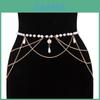 Vintage Metal Waist Chain With Pearl Tassels For Women Summer Fashion Accessory