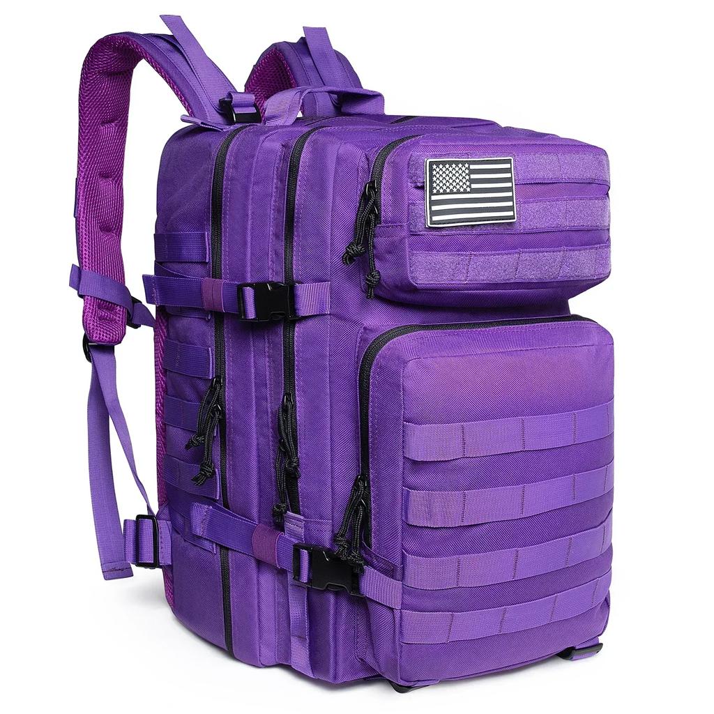 45L Taktischer Fitnessrucksack für Herren Damen Outdoor Training Molle Survival Tasche Wander Rucksack Trekking Camping Rucksack