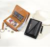 Women's Multi-Card Slot Holder: Anti-Magnetic Zipper Coin Purse, Portable Keychain Card Holder, and ID Storage Bag.