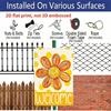 2D Flat, 1pc Colorful "Welcome" Flower Metal Wall Art Sign - 8*12 Inch Aluminium Boho Floral Decor, Polka Dot Orange Flower Plaque, Perfect for