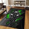 Borussia Mönchengladbach Flannel Pattern Square Carpet,Area Rug,Carpet Rug for Living Room Bedroom Sofa Playroom Decor,Non-slip Floor Mat