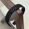 Black White Color Polka Dot Headband Wide Band Temperament Hair Band  Female Party