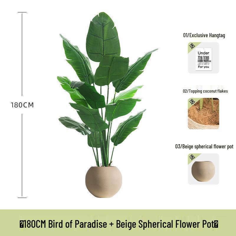 Bird of Paradise Indoor Artificial Floor Plant - Luxurious Bionic Greenery Decor for Living Room