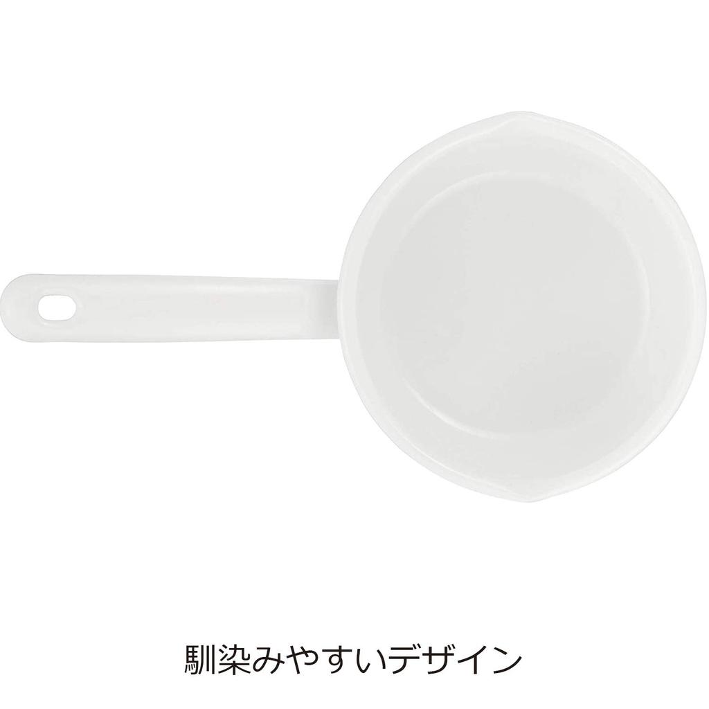 Nichi Nichi Tools Noda Enamel Pot Milk Pan Gas Fire Only Made In Japan White 12cm One-handed YN-M12