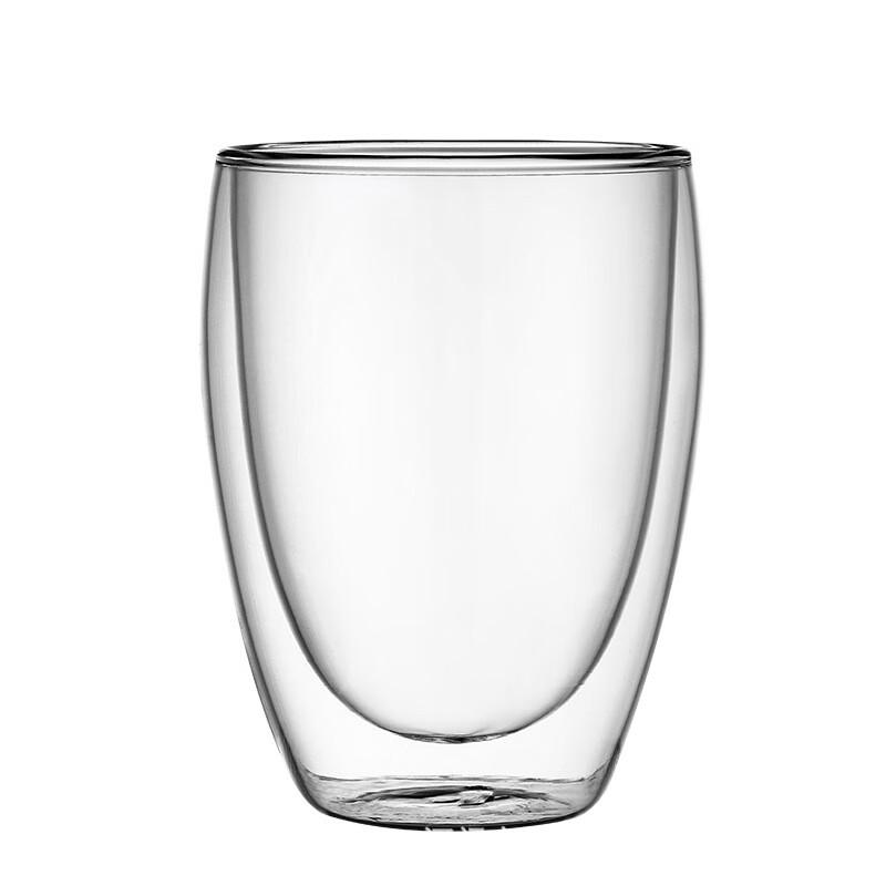 Double Wall Insulated Egg-Shaped Glass Coffee Mugs