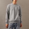 Calvin Klein Solid Color Embroidered Letter Casual Round Neck Long Sleeve Sweatshirt Men Sweatshirt Coconut-Gray 40QM430-CVP