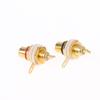 4 Stück Cinch-Buchse Lotus-Stecker Gehäuse Panelmontage-Adapter Audio-Anschlussstecker 3,5-mm-AV-Stecker Vergoldet