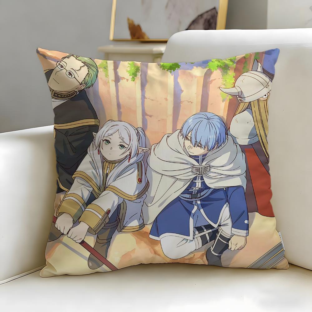 Klassische Anime Frieren Nach dem Ende der Reise Kissenbezug Weich Leicht zu Waschen Kissenhülle Vielseitig für Sofa Bett Reise und Büro