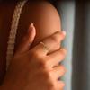 Women Finger Ring Eight-Pointed Star Adjustable Fit Open Ring Stainless Steel Texture Stacking Ring Jewelry Gift