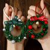 Christmas Tree Decorations Three-dimensional Ornaments Bells Atmosphere Window Display Hanging Decoration Mini Christmas Wreaths