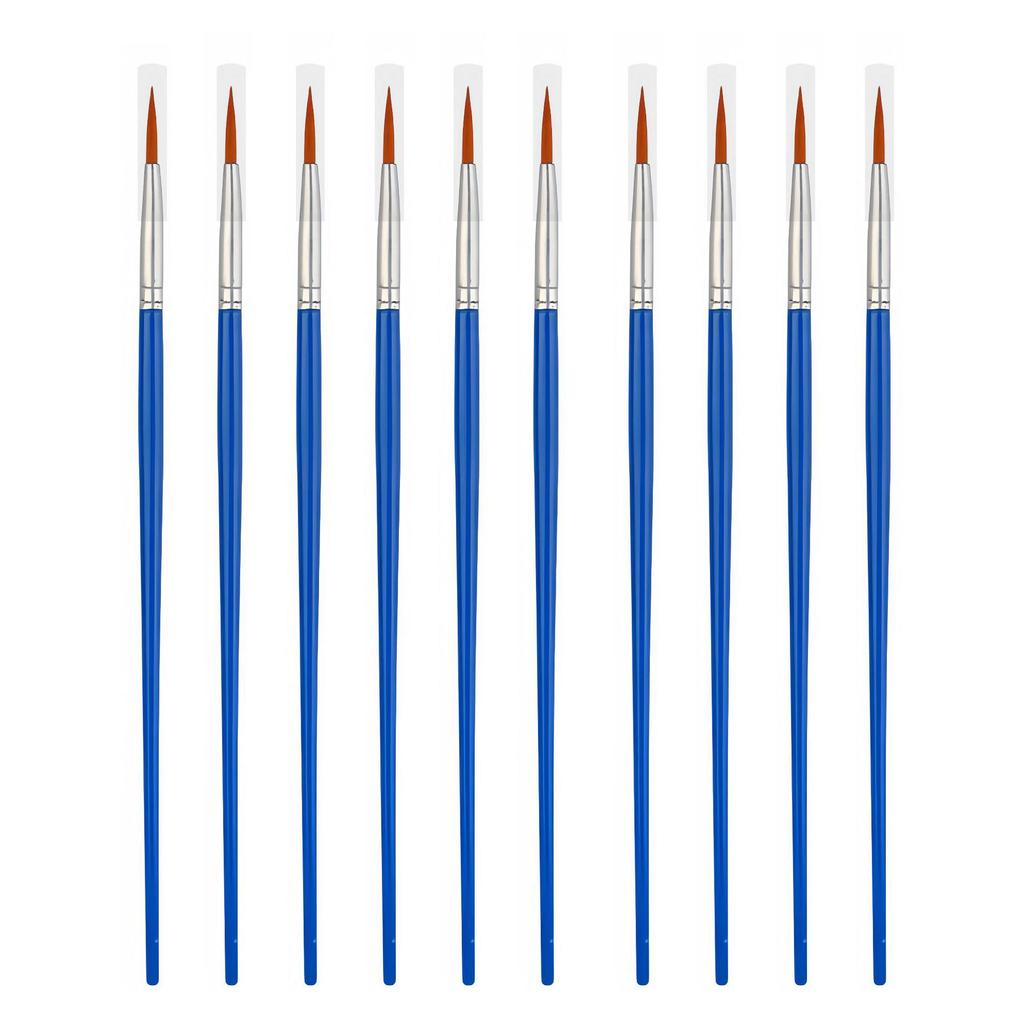 Children's Nylon Hair Gouache & Acrylic Paint Brushes – Set for Oil Painting, Graffiti, and Outlining.