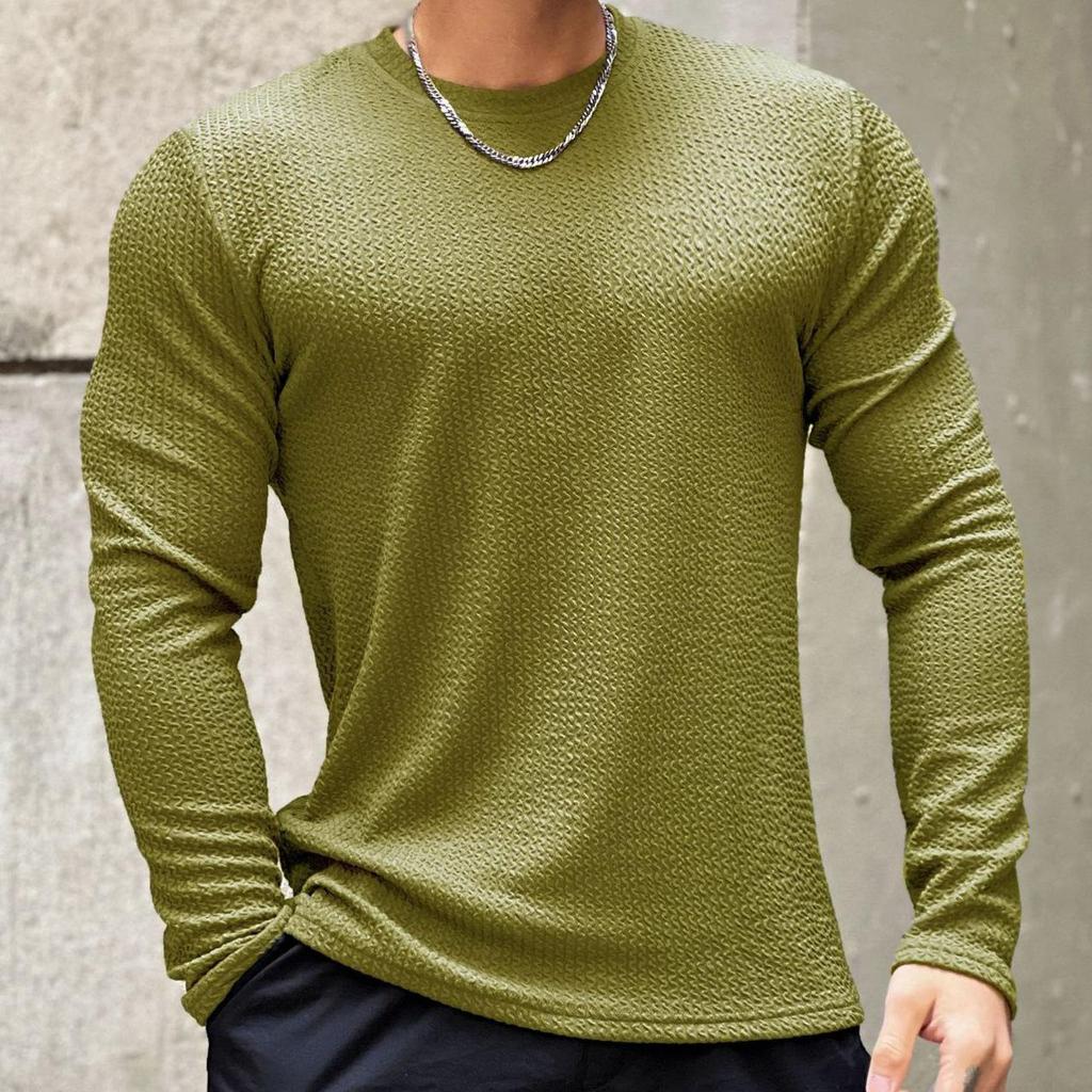 Men's European American Fashion Knit Sweater - Autumn/Winter Long Sleeve Top, Thick Knitwear for Youth