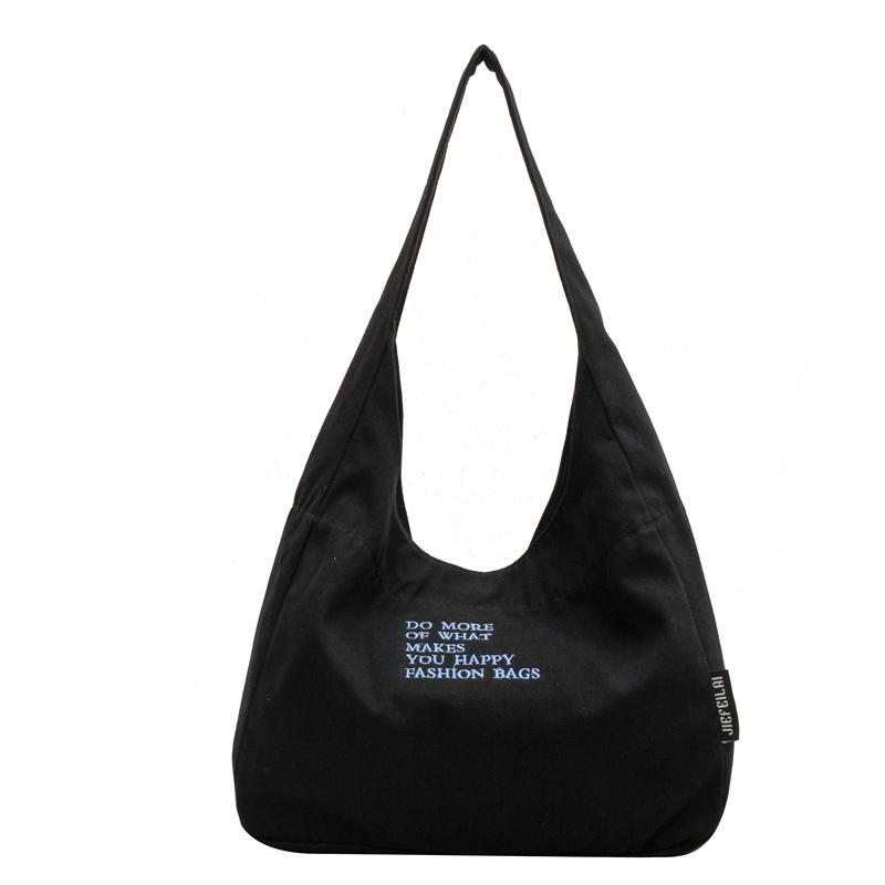 College Students Commute To Class Cloth Bag Women's New Large-capacity Shoulder Bag Underarm Tote Bag Simple and Versatile Canvas Bag