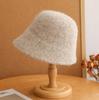 Ins Fashion Ladies Fluffy Panama Korea Designer M Wool Warm Bucket Hat For Women Fashion Fisherman Winter Hats Cap