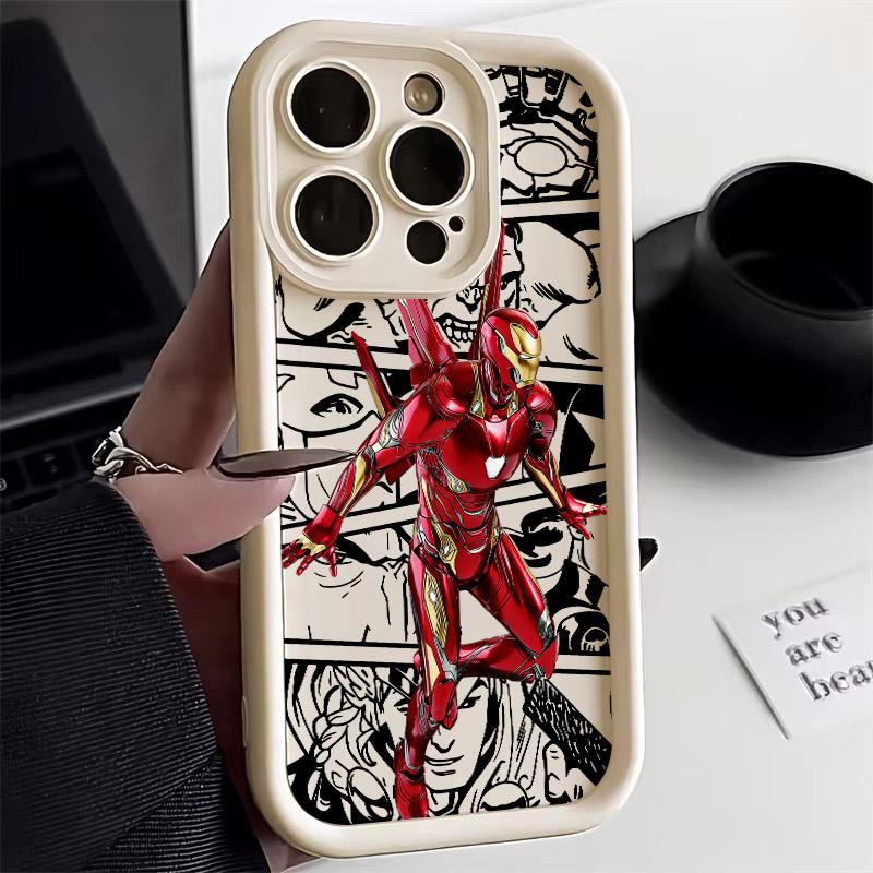 Cool Ironman Marvel Iron Man Phone Case For iPhone 17E 11 12 13 14 15 16 17 Pro Max Fundas 17 Air Plus 16e 13 Silicon Back Cover