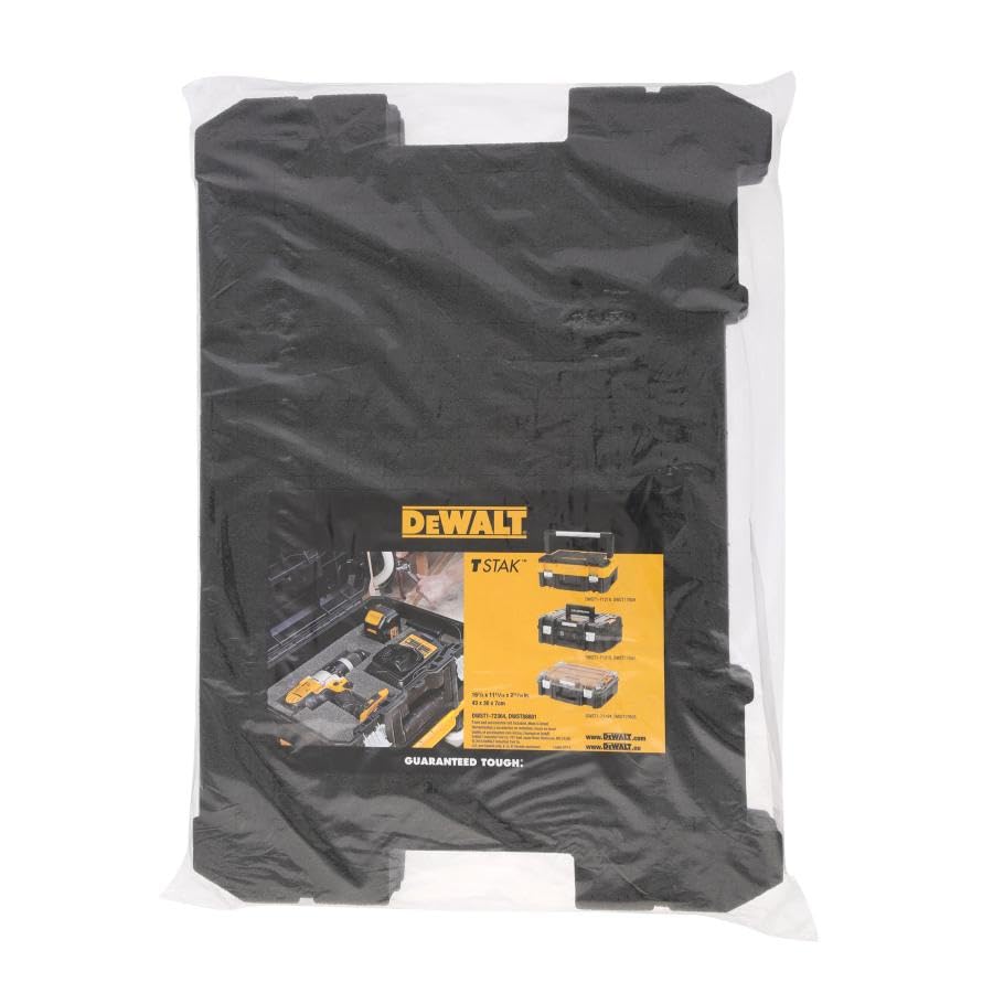 DeWalt Schutzpolster Organizer Block 20mm Urethan T-Stack 2.0 Polster, Quadratisch, Polster, Werkzeugkasten, Outdoor, DWST1-72364