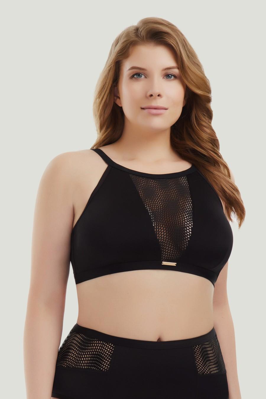 

Swimsuit top with soft cup Marc & Andre (66007) 48E прозорий колір чорний