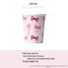 Pink Ballet Bow Children's Birthday Party Disposable Tableware Set