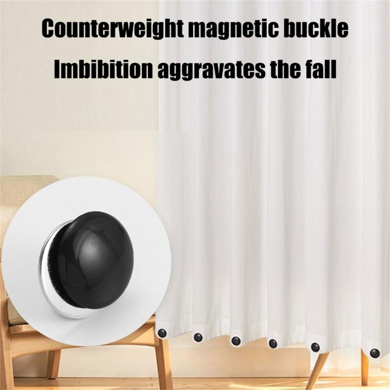 10 pezzi di fibbie magnetiche antivento per tenda da doccia, pesi di ricambio, clip magnetiche per tovaglia, evitano che il vento le sposti