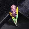 Women's Coat Accessories Brooch Plant Flower Purple Hyacinth Lavender Premium Pin Brooch