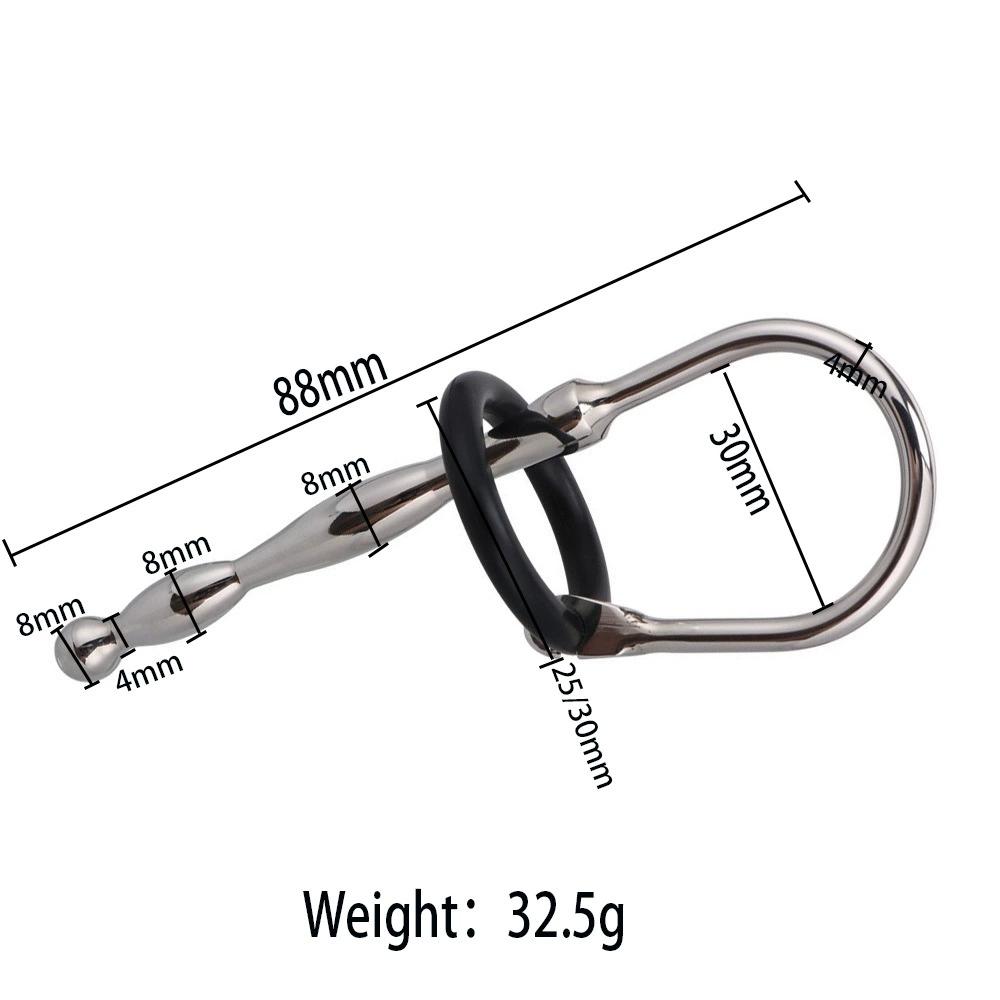 Stainless Steel Penis Plug Cock Ring Sounding Rod Chastity Urethral Dilator Sex Toys For Men Penis Insert Uretral Stimulator