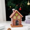 Resin Gingerbread House Ornament Luminous Gingerbread House Figurines  Gift