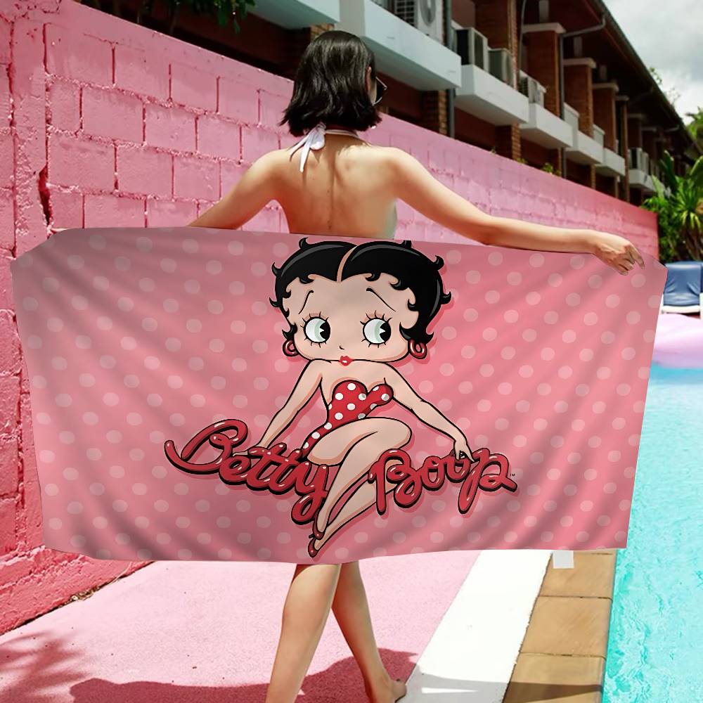 

B-Betty B-Boop Microfiber Printed Beach Towel Mountain Climbing Yoga Beach Swimming Running Absorbent Soft Towel W40*H60(CM)