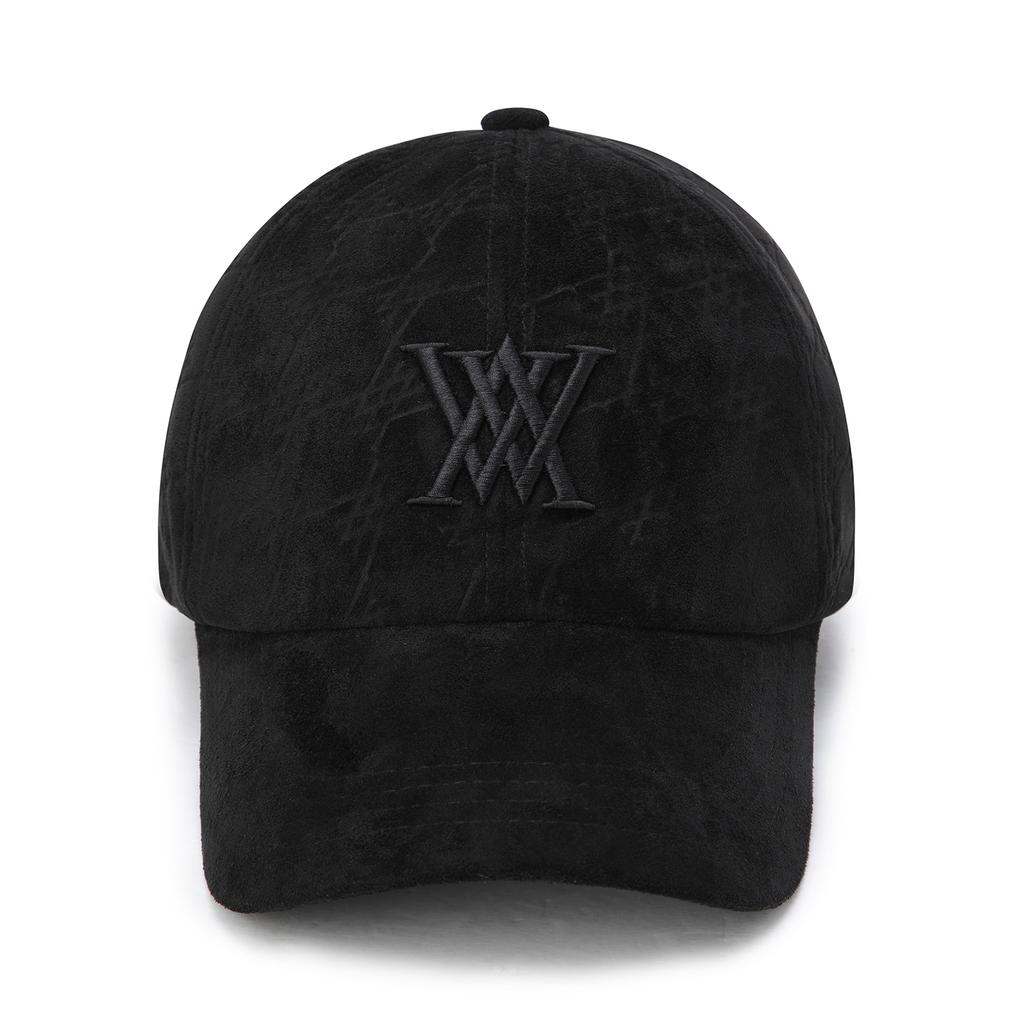 ANEW GOLF (U) Monogram Suede Ballcap_Bk