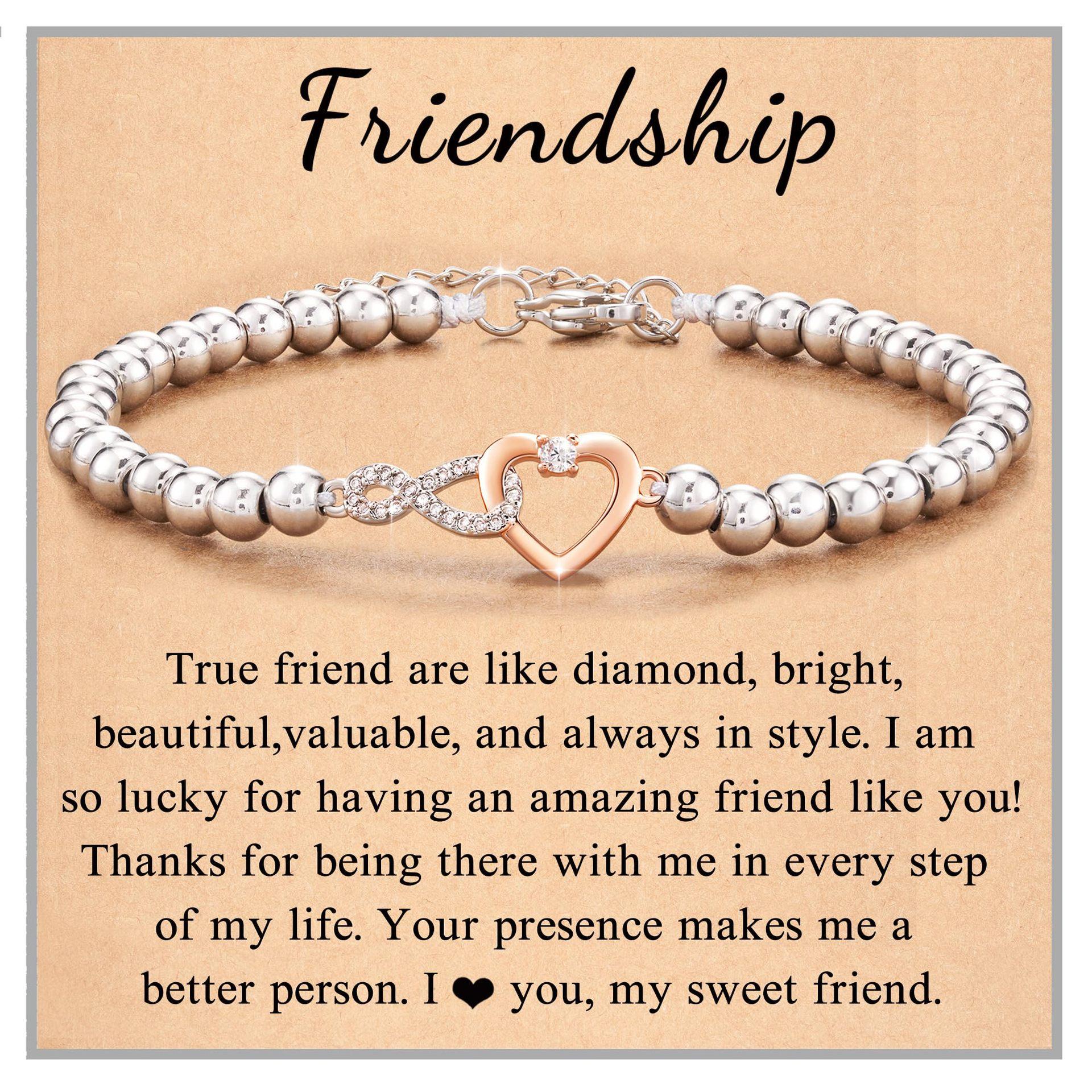 Infinity Symbol Love Silver Bead Bracelet Diamond Infinity Symbol Love Bracelet Ladies Infinity Symbol Love Bracelet