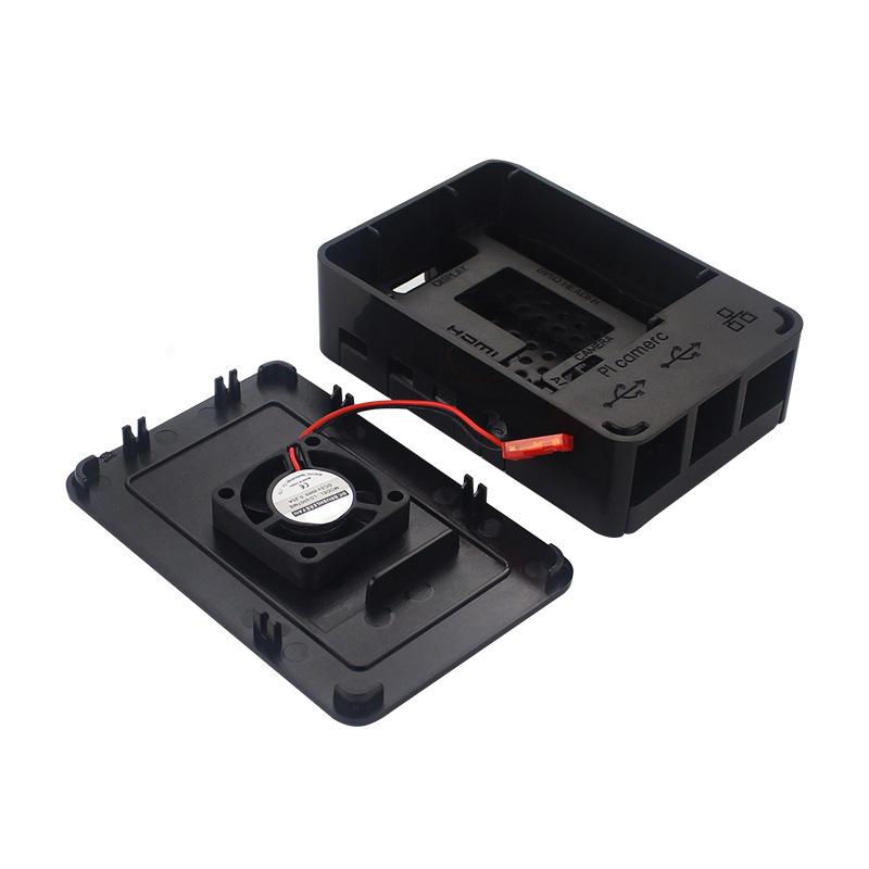 Raspberry Pi 4 Model B Black ABS Protective Case with Fan