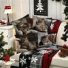 1/4Pcs Sofa Tabby Cat Skin-Friendly Pillowcases Romantic, Colorful Fascinating-Themed Pillow Cover Square Cushion Case 45X45Cm