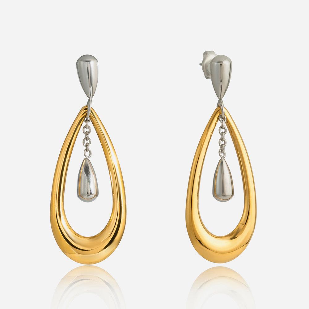 Leichter Luxus Nische High-End Minimalistischer Stil Farbblock Tropfenförmige Ohrringe