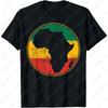 Afrika Shirt Retro Kaart Tanzania Namibië Kenia T-shirt Afrika Kaart Pan-Afrikaanse Vlag Print Dames Tee Casual Culturele Trots Tops