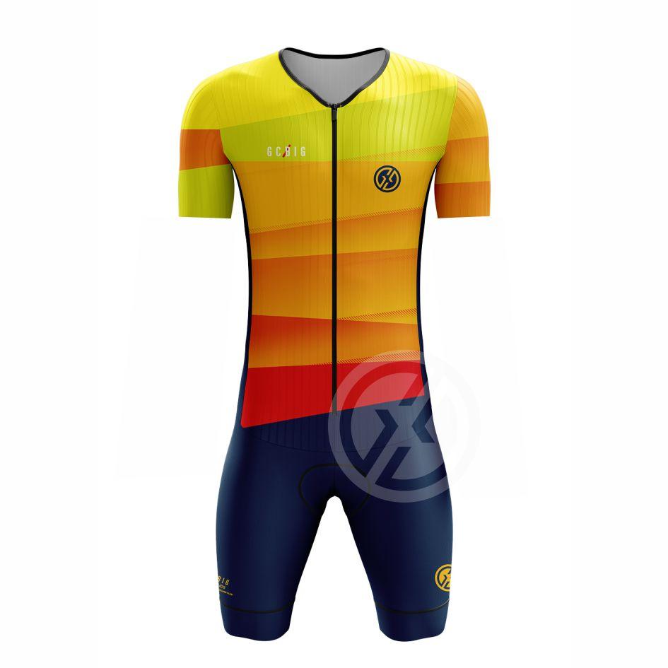 Tuta da Triathlon Uomo Body Tuta da Ciclismo Maglia Skinsuit Abbigliamento Anti-Schizzo Bici Set Lavorati a Maglia Veloci Tuta Culotte Mtb Uomo