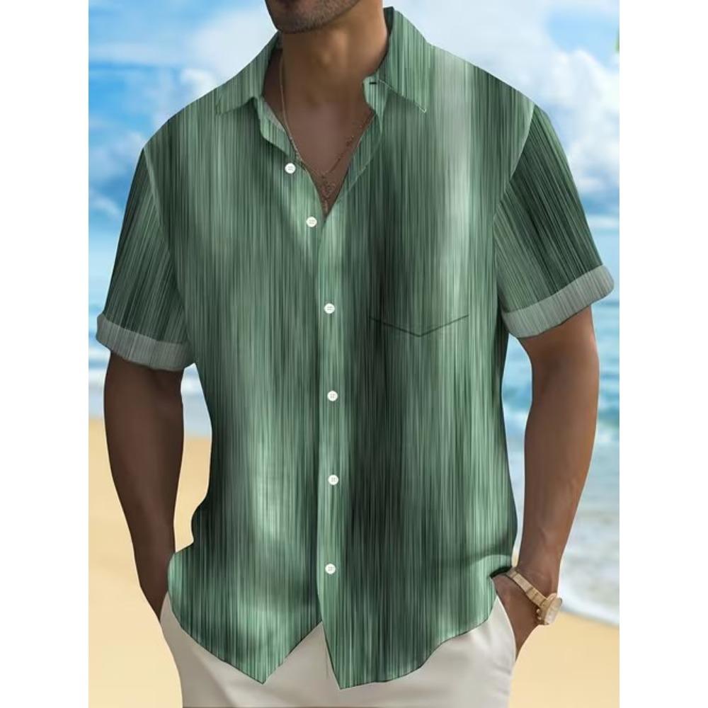 

Men s Minimalist Lines 3D Print Shirt Button Up Shirt Casual Shirt Summer Shirt Short Sleeve Daily Vacation Clothing 8XL зелений