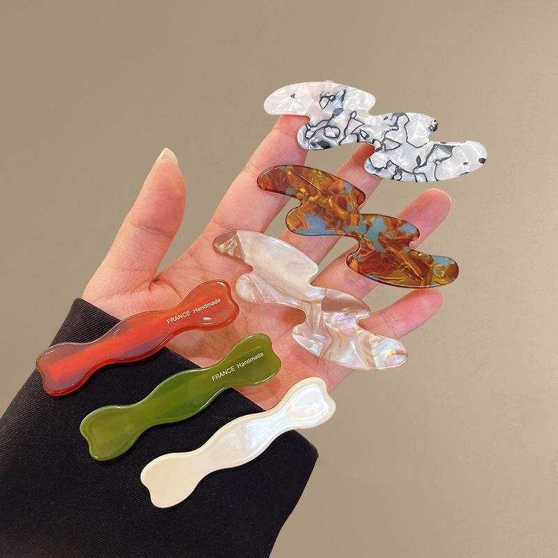 2Pcs/set New Women Temperament Wave Shape Acetic Hairpins Sweet Hair Decorate Side Hair Clips Barrettes Fashion Hair Accessories