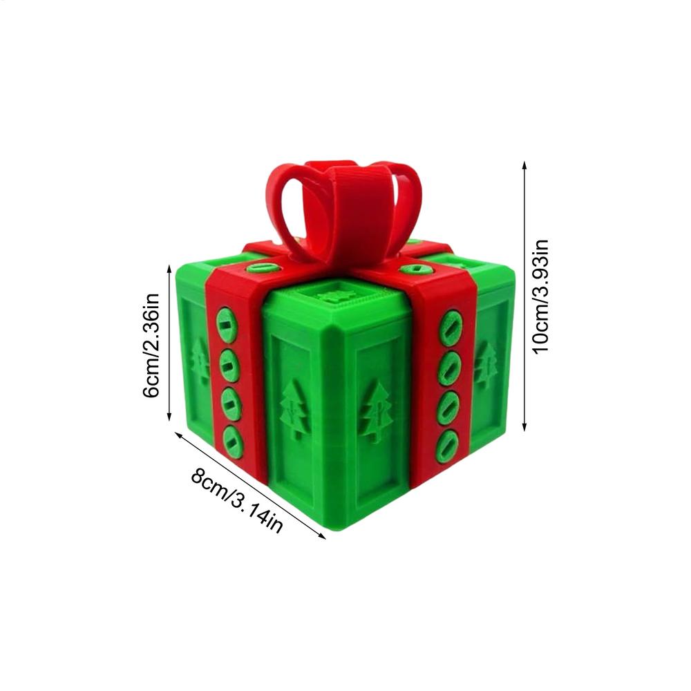 

Prank Scream Box Christmas Hilarious Party Supplies 3D Printed Prank Stuff Gag Screw Box for Cash Money Candy Card Coin Jewelry зелёный