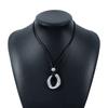 European And American Personality Design Sense Irregular Circle Pendant Necklace Temperament Simple Knot Tie Rope Accessories