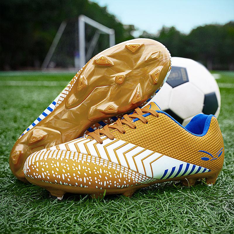 Men Football Boots Long Spikes High Ankle Soccer Shoes AG/TF Kids Outdoor Grass Cleats Soccer Boots Training Sport Football Shoes