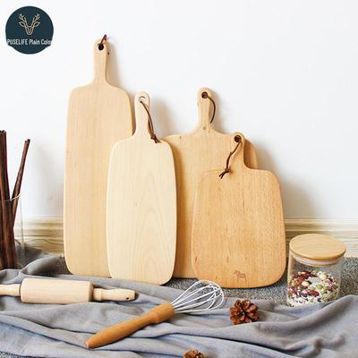 Japanese Beech Wooden Cutting Board for Kitchen, Baking, Bread, Fruit, Sushi, and Pizza