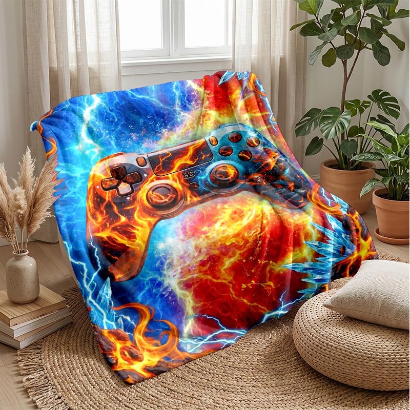 Energetic Cosmic Trio Theme Blanket Lightweight Warm Flannel Blanket Decorative Throw Blanket for Home Decoration