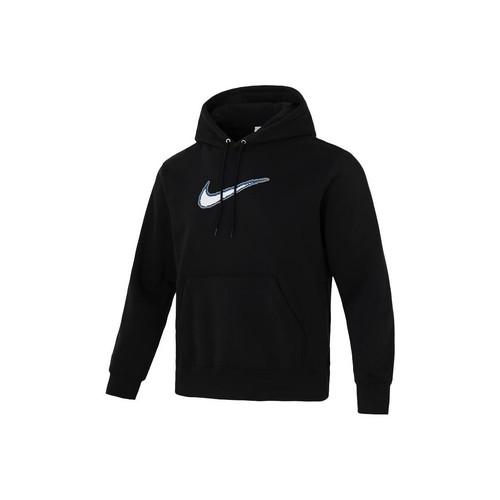 Nike Pullover Hoodie Long-Sleeve Sports Sweatshirt for Men EU S чёрный