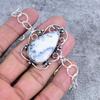 Dendrite Opal Gemstone Handmade 925 Sterling Silver Bracelet 7-8" M-2728