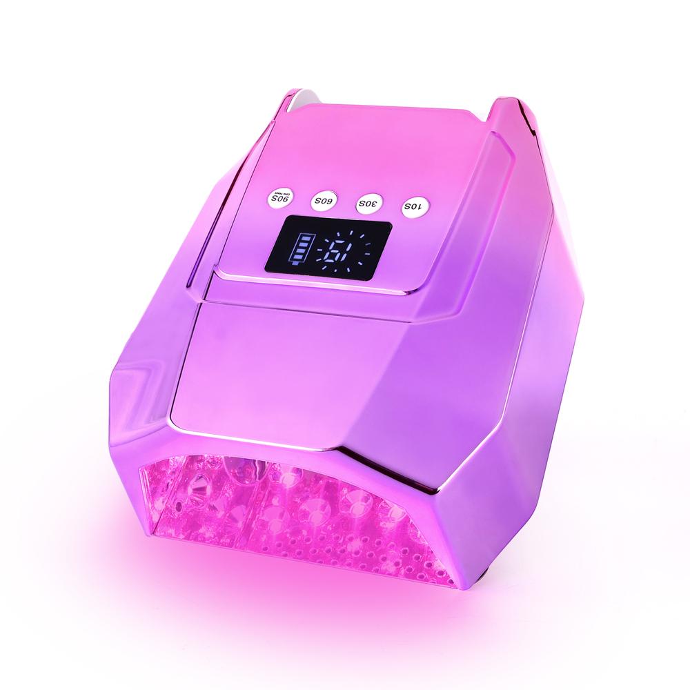 BEPAN 98W Powerful Pink LEDs UV Lamp Rechargeable Battery Manicure Pedicure Curing Polish Cordless Nail Dryer Fast Drying Gel
