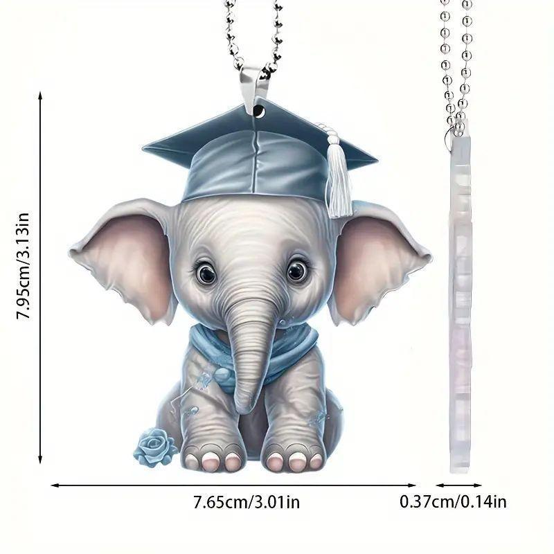 

Акриловый слон Восхитительное украшение для автомобиля Красочный брелок для рюкзака Праздничный вариант подарка