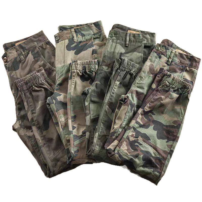 Men's Trendy Camouflage Cargo Pants - Multi-Pocket, Loose, Wear & Stain-Resistant Work Pants