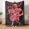 Leo Messi Artwork Blanket Ultra-Soft Great for Office Livingroom Sofa All-Season Use Playful Design Perfect Gift for Relatives and Friends