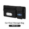Car Accessories Sunvisor Tissue Box Paper Towel Storage Holder For Ford Fiesta Ranger Mondeo Escape Ecosport Fusion Explorer