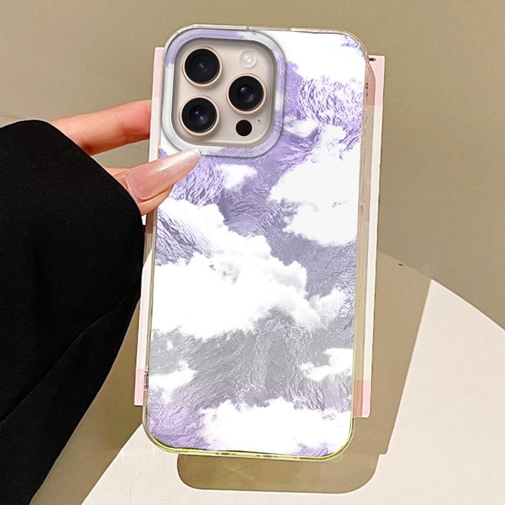 Blue White Clouds Vortex Texture Women Phone Case for iphone 16 15 14 7 8 Plus 13 11 12 Pro Max X XS XR SE 2022 2020 16e Cover